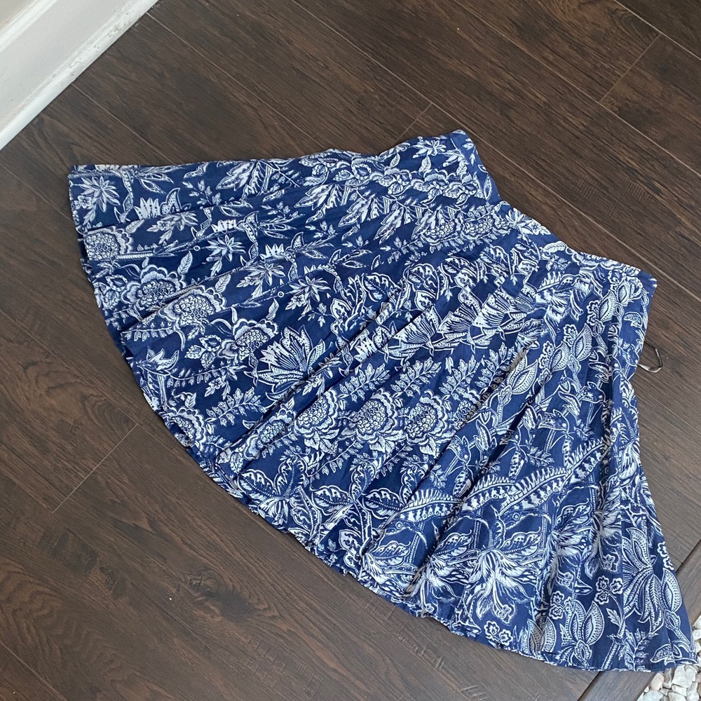Tommy Bahama Blue and White Paisley Skirt